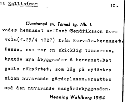 Bild på arkivkortet för arkivposten Kallioinen