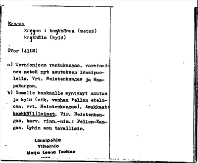 Bild på arkivkortet för arkivposten Kangas