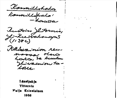 Bild på arkivkortet för arkivposten Kannikkohaka