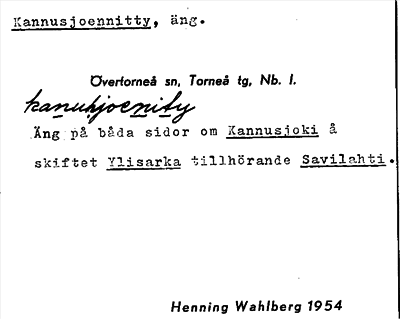 Bild på arkivkortet för arkivposten Kannusjoennitty