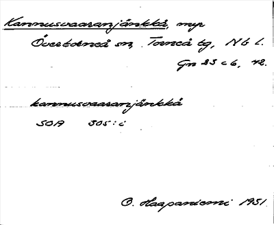 Bild på arkivkortet för arkivposten Kannusvaaranjänkkä
