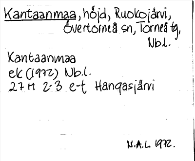 Bild på arkivkortet för arkivposten Kantaanmaa
