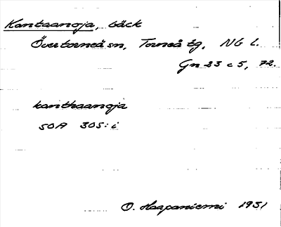 Bild på arkivkortet för arkivposten Kantaanoja