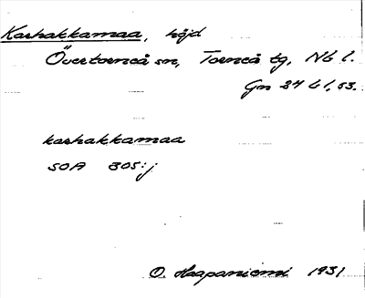 Bild på arkivkortet för arkivposten Karhakkamaa