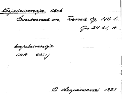 Bild på arkivkortet för arkivposten Karjalaisenoja