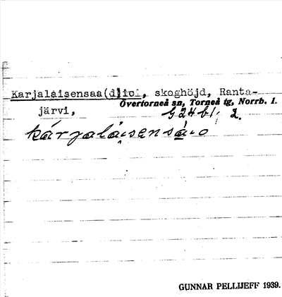 Bild på arkivkortet för arkivposten Karjalaisensaa(d)io