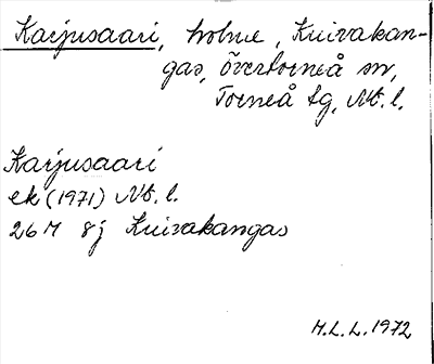 Bild på arkivkortet för arkivposten Karjusaari