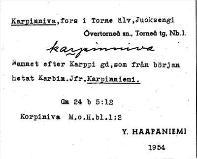 Bild på arkivkortet för arkivposten Karpinniva