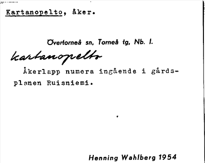 Bild på arkivkortet för arkivposten Kartanopelto