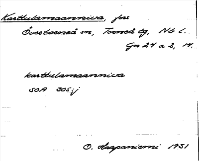 Bild på arkivkortet för arkivposten Karttulamaanniva