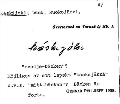 Bild på arkivkortet för arkivposten Kaskijoki