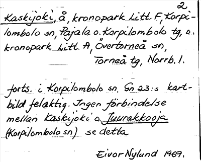 Bild på arkivkortet för arkivposten Kaskijoki