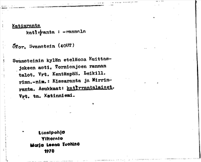 Bild på arkivkortet för arkivposten Katinranta