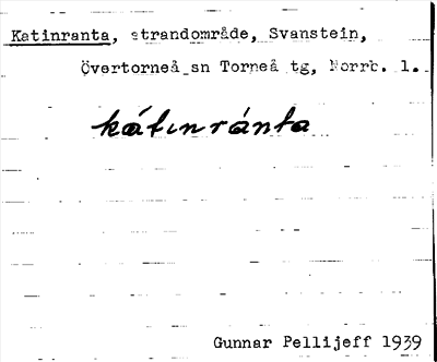 Bild på arkivkortet för arkivposten Katinranta