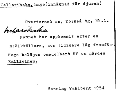 Bild på arkivkortet för arkivposten Kellarihaka
