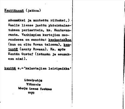 Bild på arkivkortet för arkivposten Kenttänenä