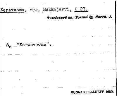 Bild på arkivkortet för arkivposten Keravuoma, se Keronvuoma
