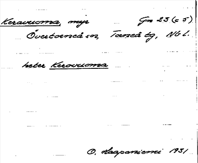 Bild på arkivkortet för arkivposten Keravuoma