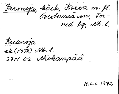 Bild på arkivkortet för arkivposten Keronoja