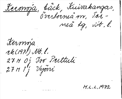 Bild på arkivkortet för arkivposten Keronoja