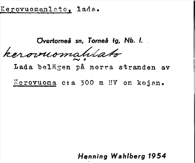 Bild på arkivkortet för arkivposten Kerovuomanlato