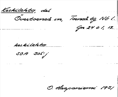 Bild på arkivkortet för arkivposten Keskilehto