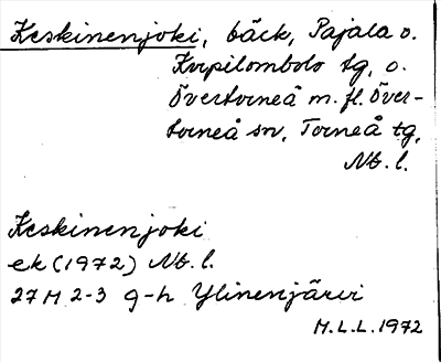 Bild på arkivkortet för arkivposten Keskinenjoki