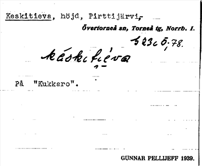 Bild på arkivkortet för arkivposten Keskitieva