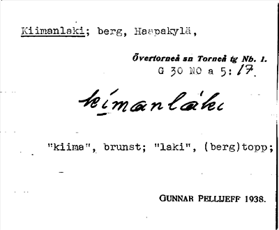 Bild på arkivkortet för arkivposten Kiimanlaki