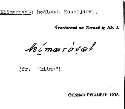 Bild på arkivkortet för arkivposten Kiimarovat
