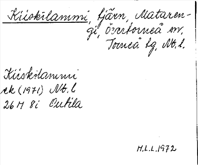 Bild på arkivkortet för arkivposten Kiiskilammi