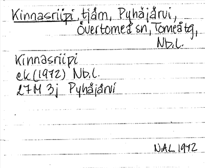 Bild på arkivkortet för arkivposten Kinnasriipi