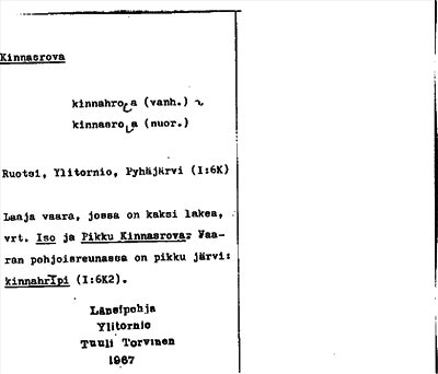Bild på arkivkortet för arkivposten Kinnasrova