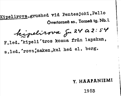 Bild på arkivkortet för arkivposten Kipelirova