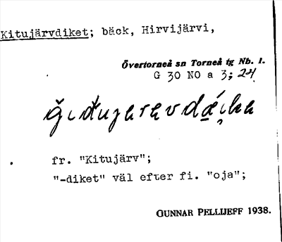 Bild på arkivkortet för arkivposten Kitujärvdiket