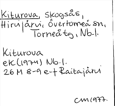 Bild på arkivkortet för arkivposten Kiturova