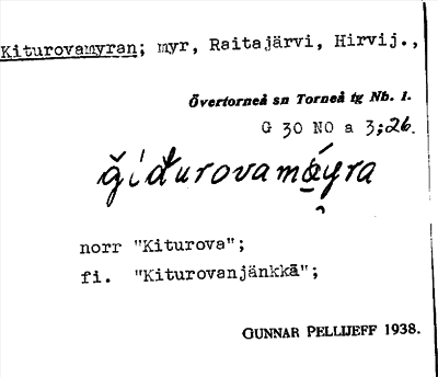 Bild på arkivkortet för arkivposten Kiturovamyran
