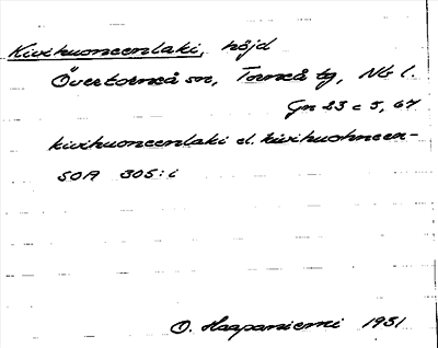 Bild på arkivkortet för arkivposten Kivihuoneenlaki