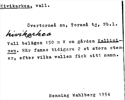 Bild på arkivkortet för arkivposten Kivikarkea