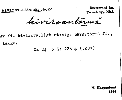 Bild på arkivkortet för arkivposten Kivirovantörmä