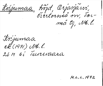 Bild på arkivkortet för arkivposten Koijumaa