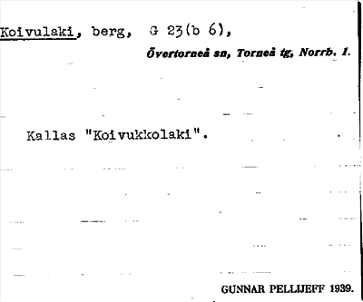 Bild på arkivkortet för arkivposten Koivulaki