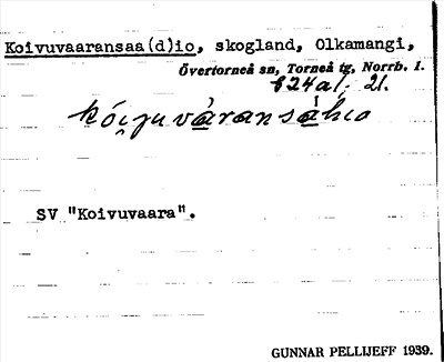 Bild på arkivkortet för arkivposten Koivuvaaransaa(d)io
