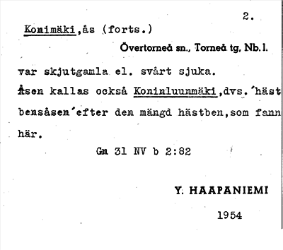 Bild på arkivkortet för arkivposten Konimäki
