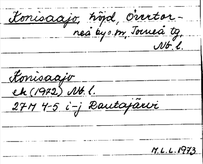 Bild på arkivkortet för arkivposten Konisaajo