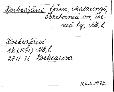 Bild på arkivkortet för arkivposten Korkeajärvi