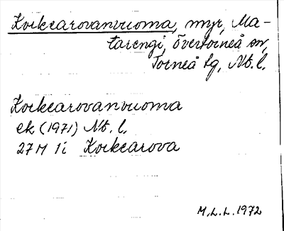 Bild på arkivkortet för arkivposten Korkearovanvuoma