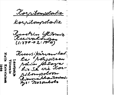 Bild på arkivkortet för arkivposten Korpilompolontie
