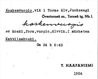 Bild på arkivkortet för arkivposten Koskenvuopio