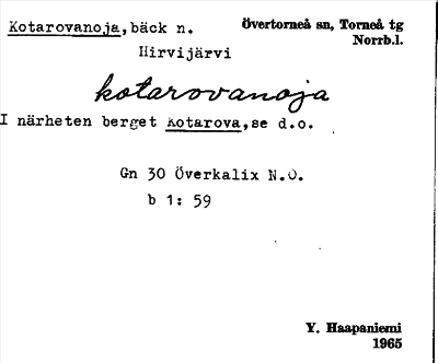 Bild på arkivkortet för arkivposten Kotarovanoja